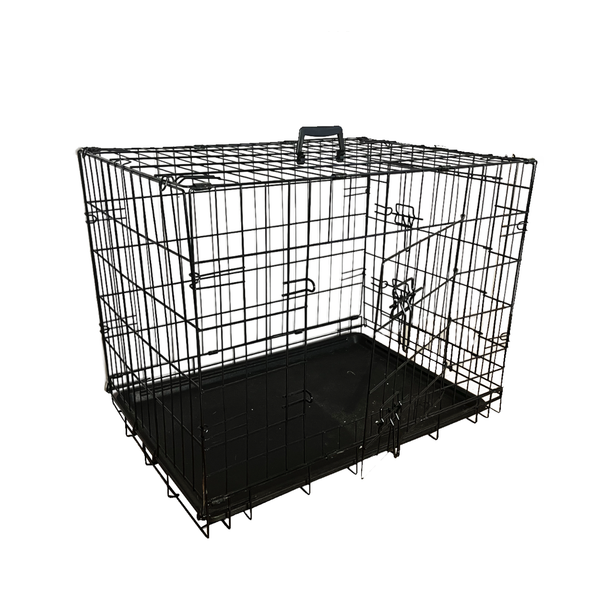 48inch Collapsible Pet Dog Cage Wire Metal Crate Kennel Portable Puppy Cat Rabbit House