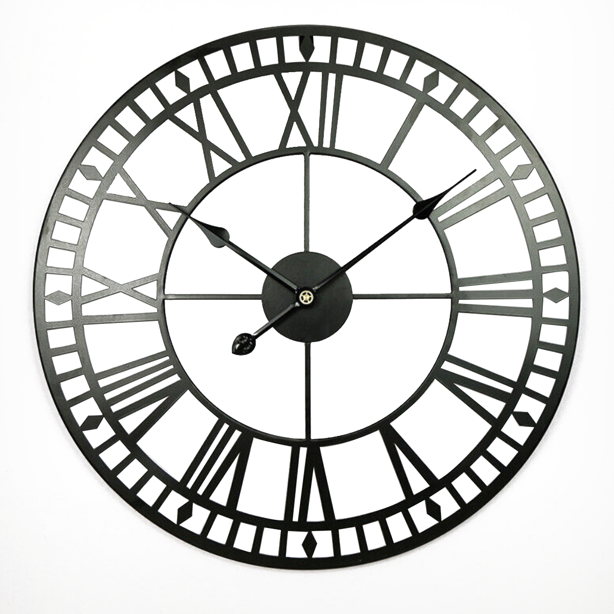 80CM Large Indoor Wall Clock Big Roman Numerals Giant Round Open Face Salesbay