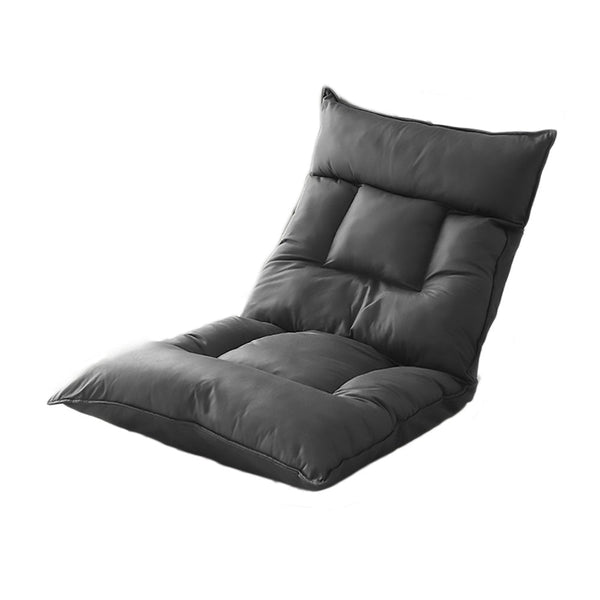 Foret Cushion Floor Seat Recliner Futon Bed Soft Lounge Chair Living Room Grey Dark Wws