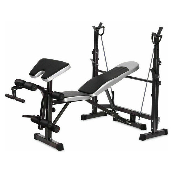 Fitness Master Multi Weight Bench Station Press Weights Equipment Curl Incline Home Gym Wws