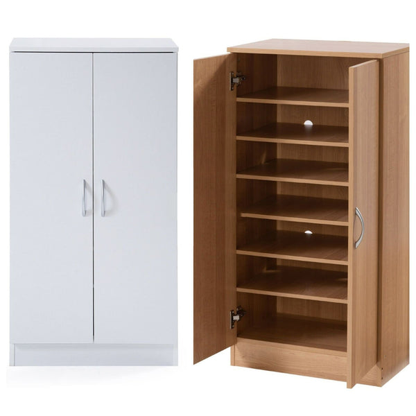 Foret Buffet Sideboard Shoe Cabinet Hallway Office Cupboard Storage 7-Tier Shelf Organiser - 2 Colours
