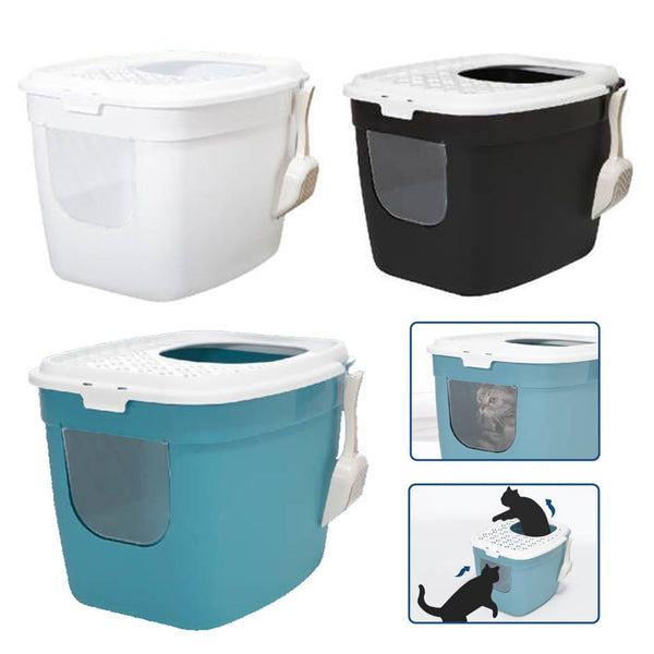 Cat Litter Box Tray Enclosed Hooded Large Kitty Toilet