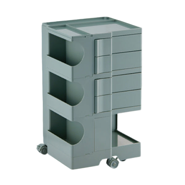 FORET Utility Rolling Storage Cart Side Coffee Table Drawer Open Storage Green