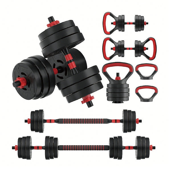 Fitness Master 40KG 7-in-1 Adjustable Dumbbell Barbell Kettlebell Set Home Gym