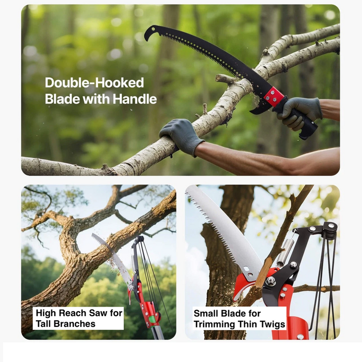 SALESBAY 8m Telescopic Tree Pruner Pole Saw Set Tree Trimming Tool Hig ...