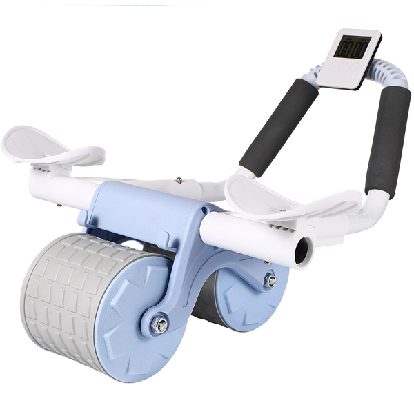 Automatic Rebound Abdominal Core Wheel Ab Roller Elbow Support Exercise w/ LCD