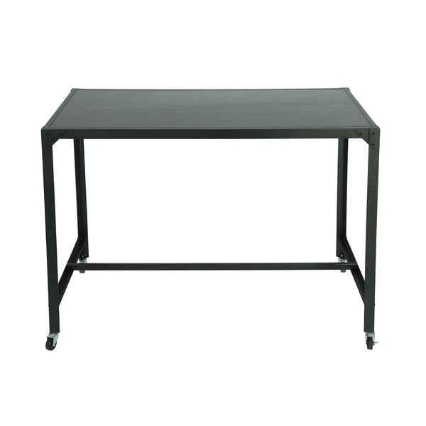Foret Computer Desk Office PC Laptop Table Study Workstation Home Black Metal