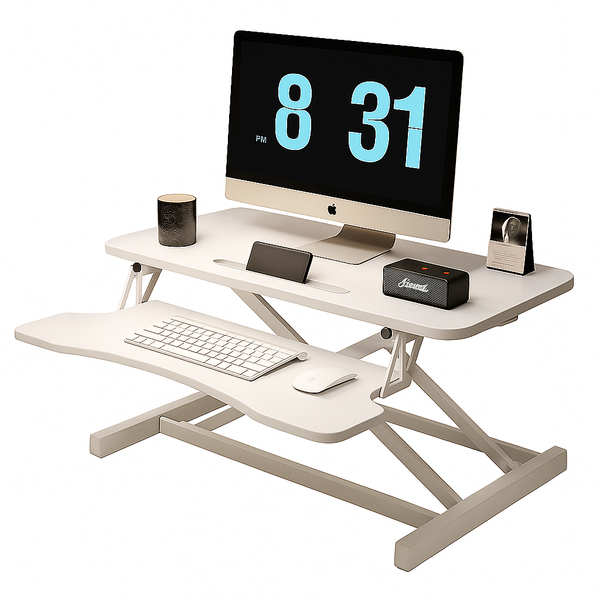 Foret Height Adjustable Standing Desk Riser Computer Laptop Gas Spring Stand Up