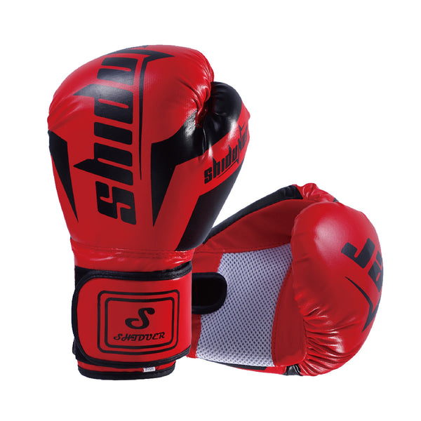 FITNESS MASTER Boxing Gloves Punching Sparring MMA Mitts Training 12oz Adult Red