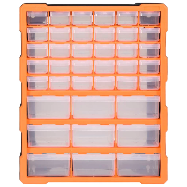 DIY 39 Drawers Parts Organiser Wall Mount Tools Storage Cabinet Nuts Bolts Clear Wws