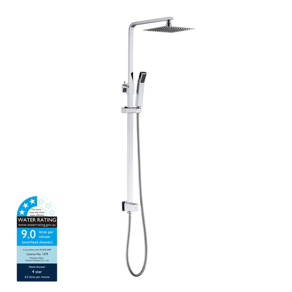 Watermark WELS Bathroom Rain Shower Head Handheld Spray Set Taps Mixer Wall Chrome