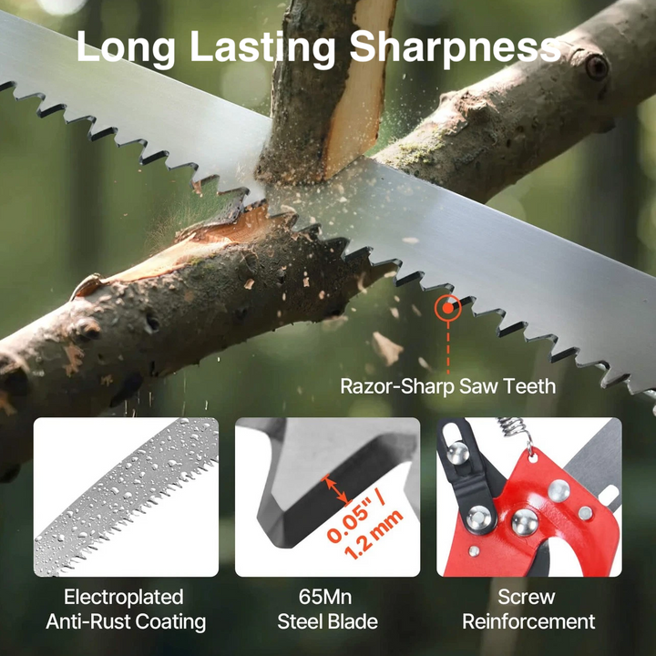 SALESBAY 8m Telescopic Tree Pruner Pole Saw Set Tree Trimming Tool Hig ...