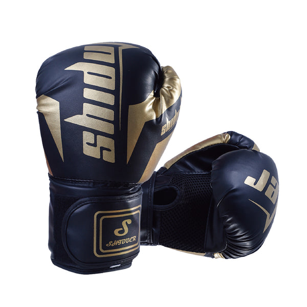 FITNESS MASTER Boxing Gloves Punching Sparring Mitts Training 12oz Adult Black