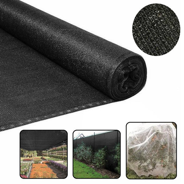 Elora Shadecloth 1.83x10m Black 90% UV Screen Sail Shade Cloth Mesh Roll Net Garden Outdoor Wws
