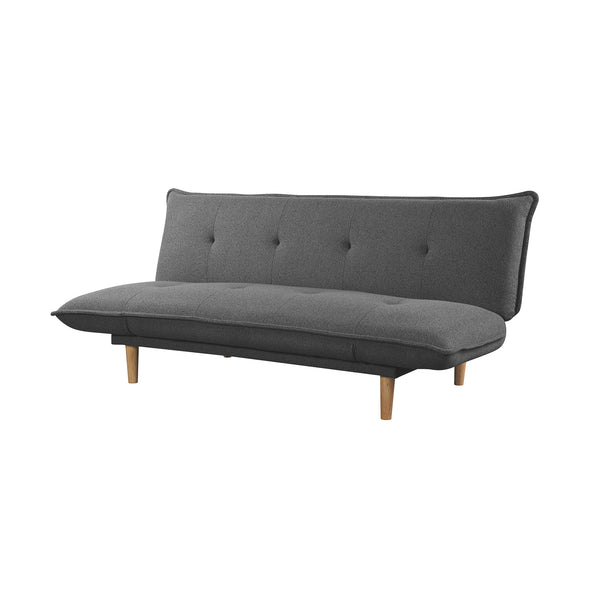 Foret Sofa Bed Futon Recliner Lounge Fabric Couch Convertible 3-Seater Grey