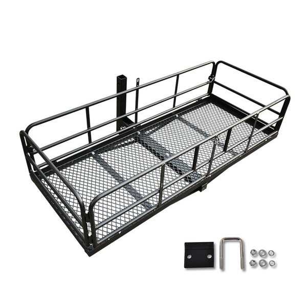 Elora 500Lbs/227kg Folding Hitch-Mount Carrier Cargo Luggage Basket Rack Tow