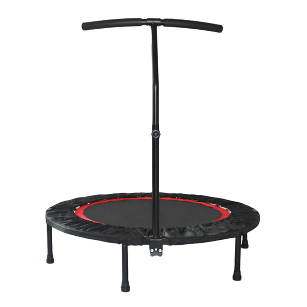 FITNESSMASTER 40" Mini Trampoline Handrail Folding Exercise Cardio Rebound 150KG