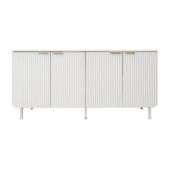 Foret Sideboard Storage Shelf Cabinet Kitchen Buffet Hallway High Gloss 4 Door