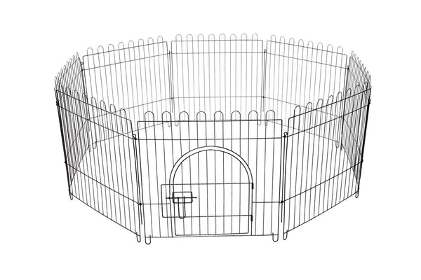 Salesbay 8 Panel Pet Playpen Fold Exercise Cage Fence Enclosure Dog Puppy Wws