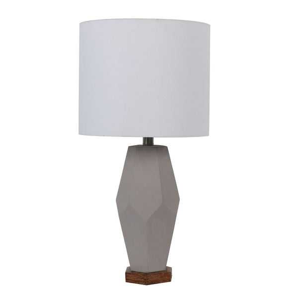 Foret Table Lamp Desk Lamps Bedside Side Light Reading Grey Ceramic Blend Wooden Lighting Wws