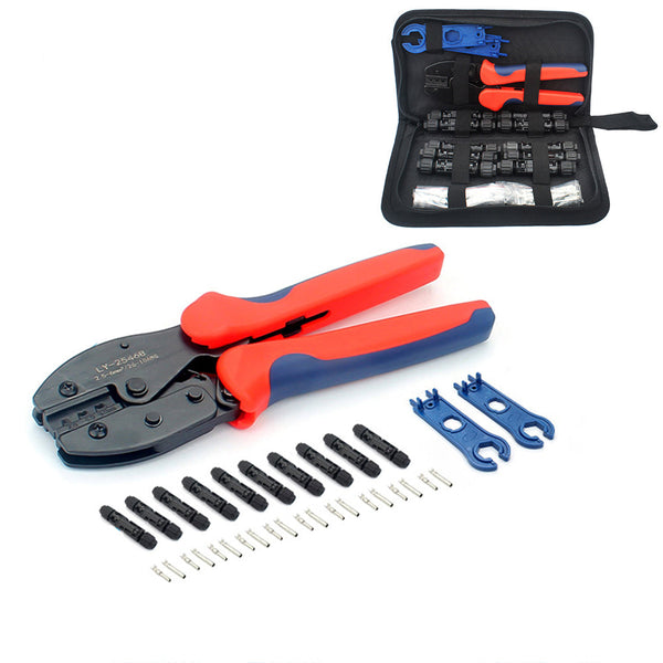 Salesbay Crimper for Solar Panel Cable Stripper Wiring Connector Crimping Tools Set Wws