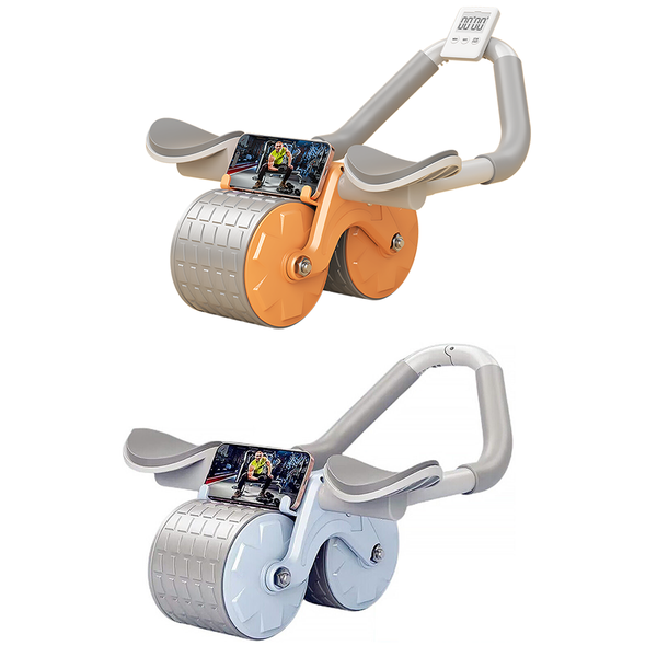 Automatic Rebound Abdominal Core Wheel Abs Roller Elbow Support Exercise Gym LCD