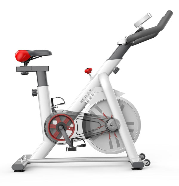 Exercise Spin Bike 8kg Flywheel Fitness Commercial Home Gym White Unique Design