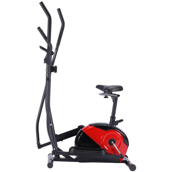 Elliptical Cross Trainer Magnetic Resistance Home Gym Exercise Bike w Adjustable Seat Pulse Sensor