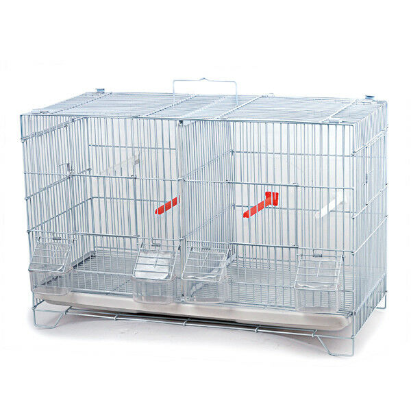 1x Stackable Bird Cage Breeding Cages for Canary Finch Small Birds White Color NZ