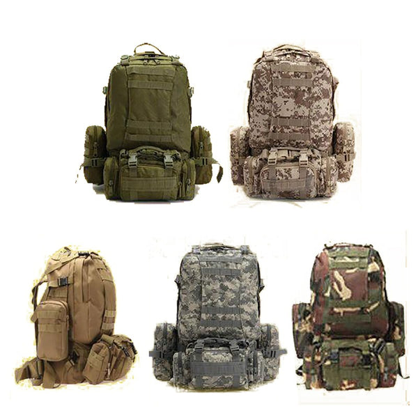 Hiking 4 In 1 Military Camping SWAT Molle 3 Day Assault Tactical Outdoor Backpack Bag