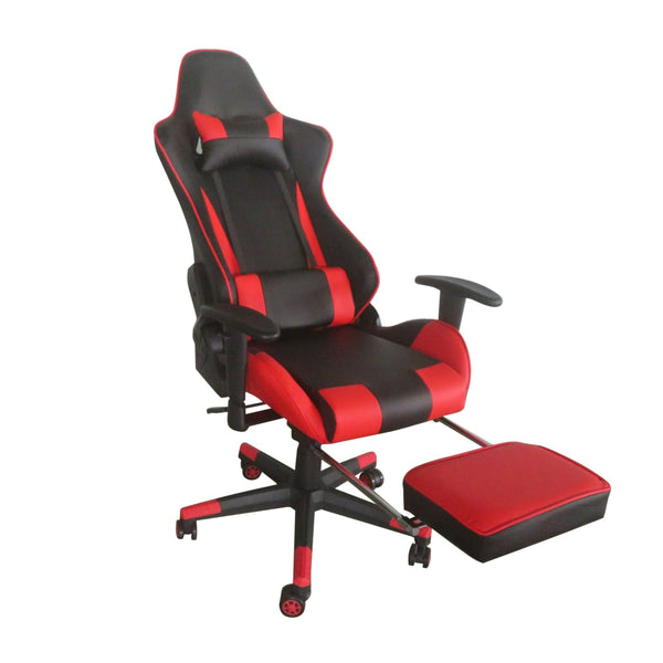 Red Color High Back Executive Gaming Chair w Footrest Office Computer Seating Racer Recliner Chairs