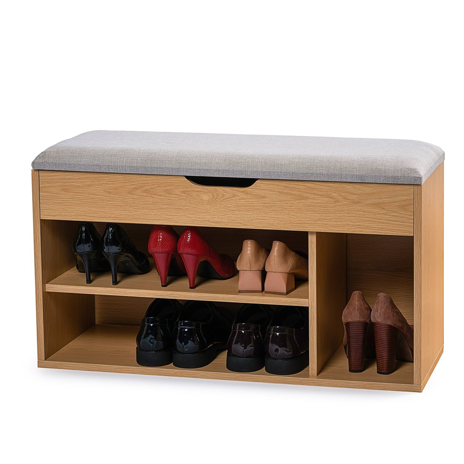 Foret Shoe Cabinet Seat Stool Storage Bench Rack Box Organiser Cupboar ...