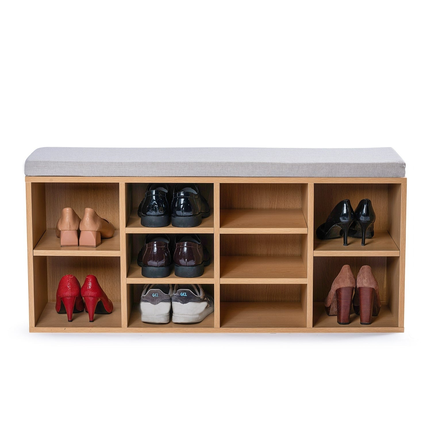 Foret Shoe Cabinet Seat Stool Storage Bench Box Shelf Rack Organiser C ...