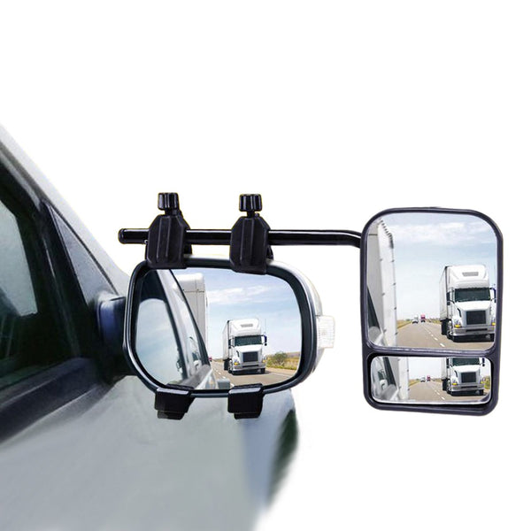 1x Adjustable Big Size Towing Mirror Clip-on Side Mirror Extension for Car Trailer Rectangle Portrait