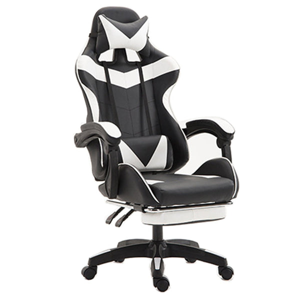 Grey Colour High Back Executive Office Gaming Chair Footrest Computer Seat Racer Recliner