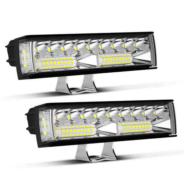 2pcs 6 Inch LED Light Pods Waterproof Work Light Off Road Driving Light Flood Spot Beam Combo Fog Light