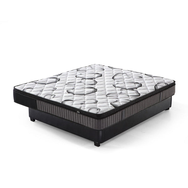 Foret King Bed Mattress 9 Zone Euro Top Spring Memory Foam Super Firm 24cm