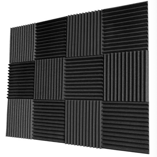 24PCS Studio Acoustic Foam Sound Proofing Absorption Panel Wall Insulation Pad S