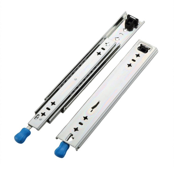 Drawer Slider 120kg Heavy Duty Slides Locking Lock 3-Section Full Extension Side Mounted Rails