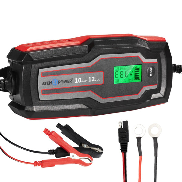 Elora 10A 6V/12V Smart Battery Charger Trickle Automatic AGM GEL Car Motorcycle