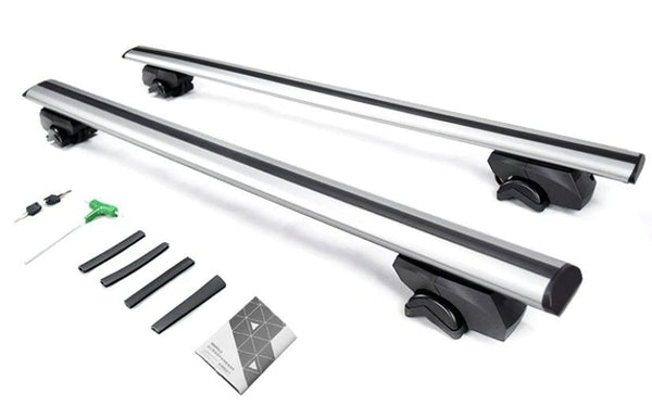 Elora Car Roof Rack Cross Bars Carrier Vehicle Lock Wrap Rails Adjustable 127cm