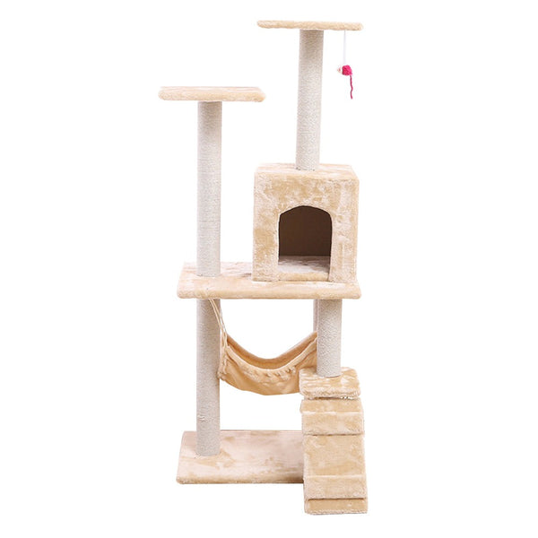 3 Tier Pet Play House Cat Tree Hammock Toy Scratcher Scratchpost Scratching Post Tower