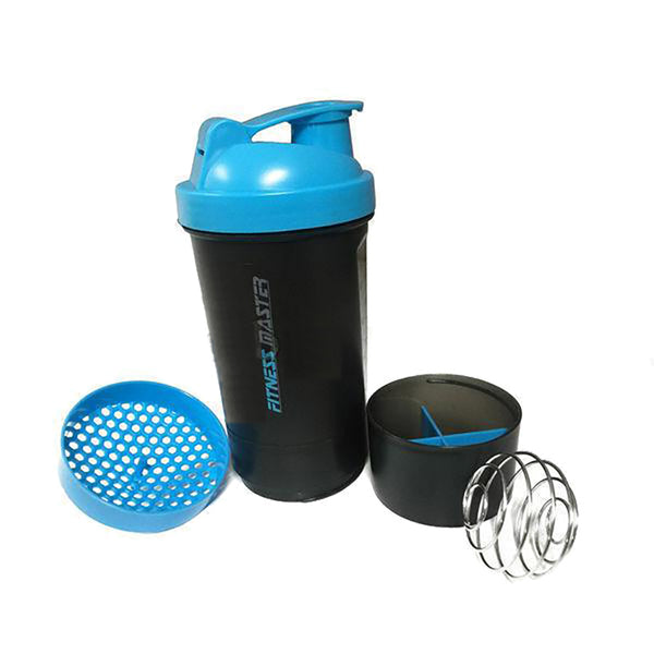 1X 3in1 GYM Protein Supplement Drink Blender Mixer Shaker Shake Ball Bottle Cup
