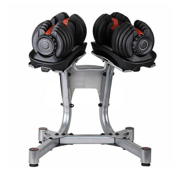 48kg Adjustable Dumbbell Set w Stand Home GYM Exercise Equipment Weights