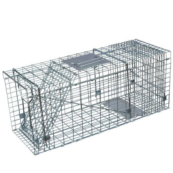 Salesbay Foldable Live Animal Trap Feral Pet Rabbit Dog Fox Cage Humane 4 Size