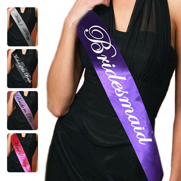 Hens night Bride to Be Bridesmaid Maid of Honour Sash - Pink Fancy