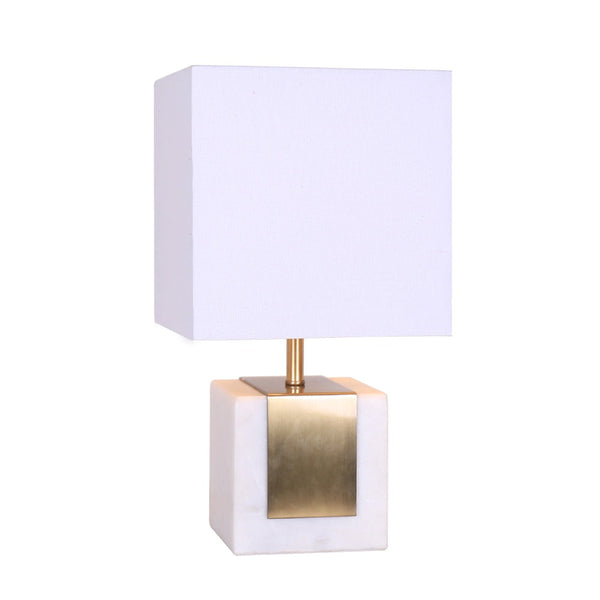 Table Lamp Desk Lamps Bedside Side Light Reading White Marble Gold Lighting Decor