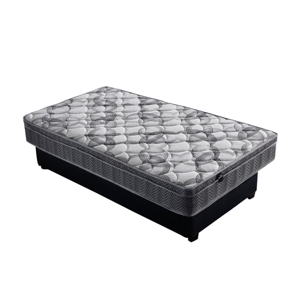 Foret Single Bed Mattress 5 Zone Euro Top Bedding Foam Medium 25cm Firm