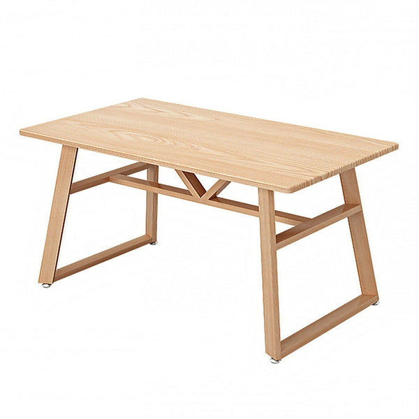 Foret Dining Table Rectangle Modern Home Kitchen Cafe Wood Metal 120x70cm