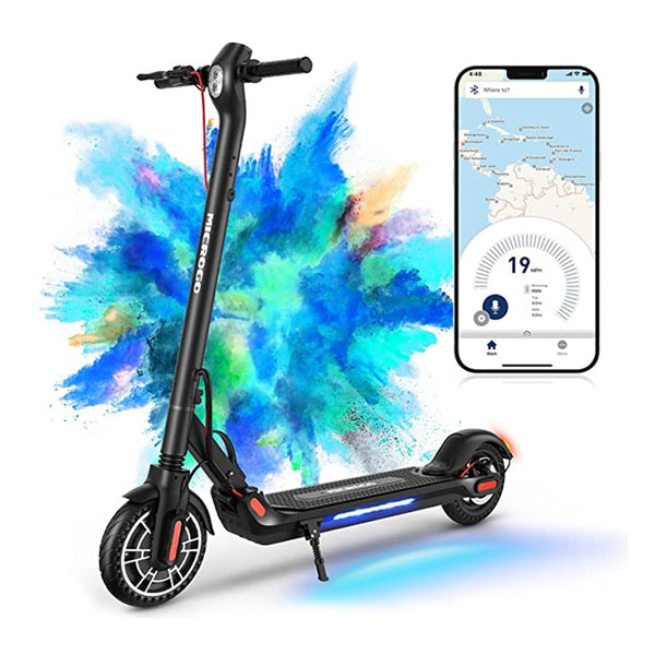 Electric Scooter E-Scooter Portable Foldable Rechargeable Off-Road Bike LED App